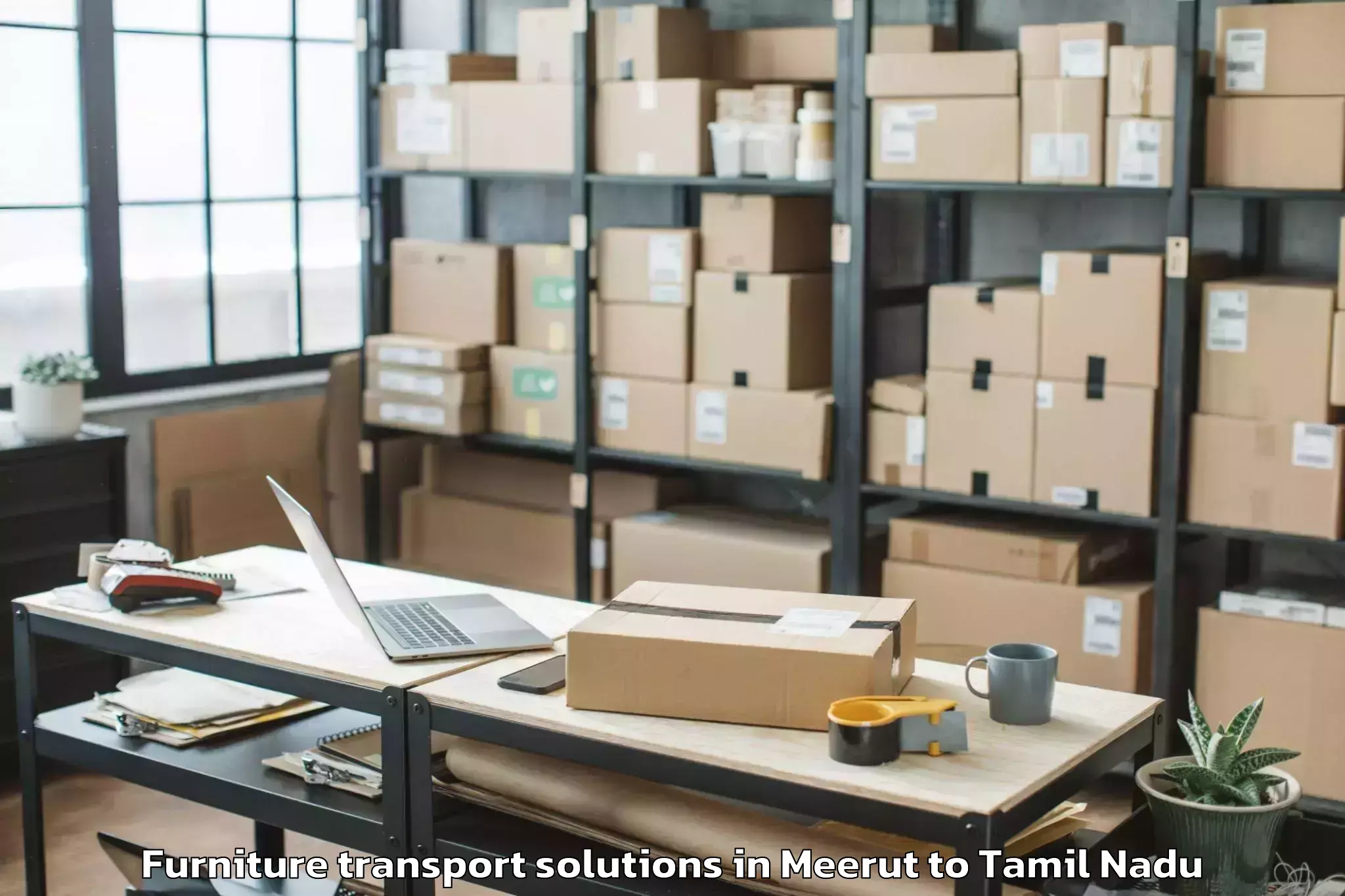 Reliable Meerut to Naravarikuppam Furniture Transport Solutions